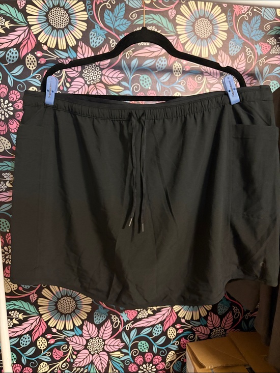 Hyba Pants - Active Black Women's Drawstring Skort with Side Pocket